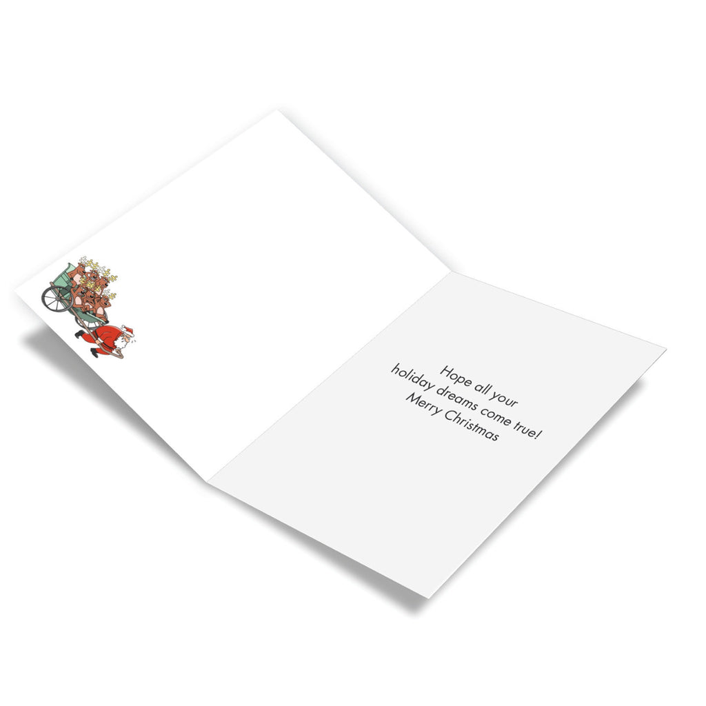 Inside of Reindeer Dream Christmas Card.