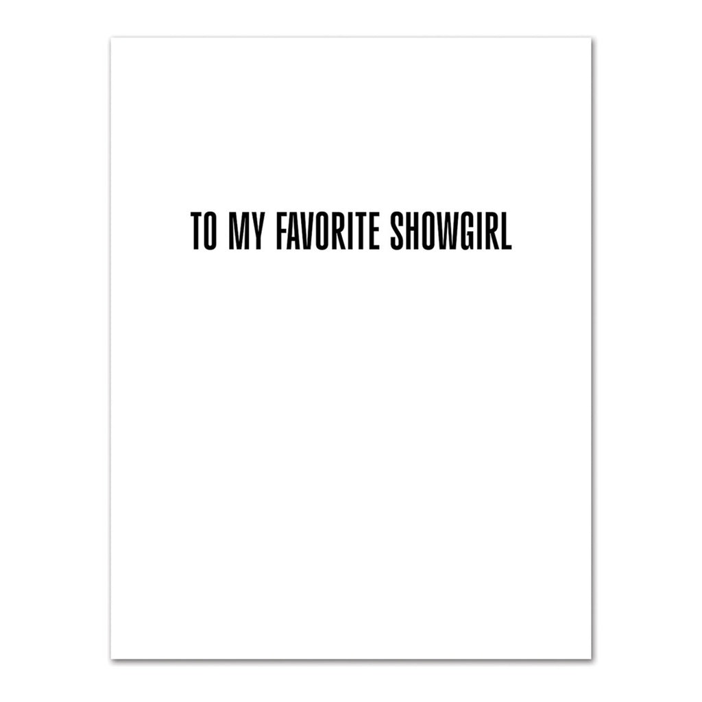 Inside of Showgirl Era Birthday Card.