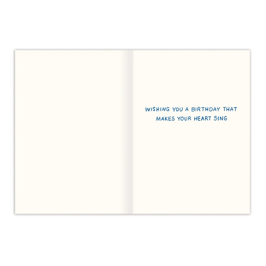 Inside of Songbirds Have A Tree-Rific Birthday Card.