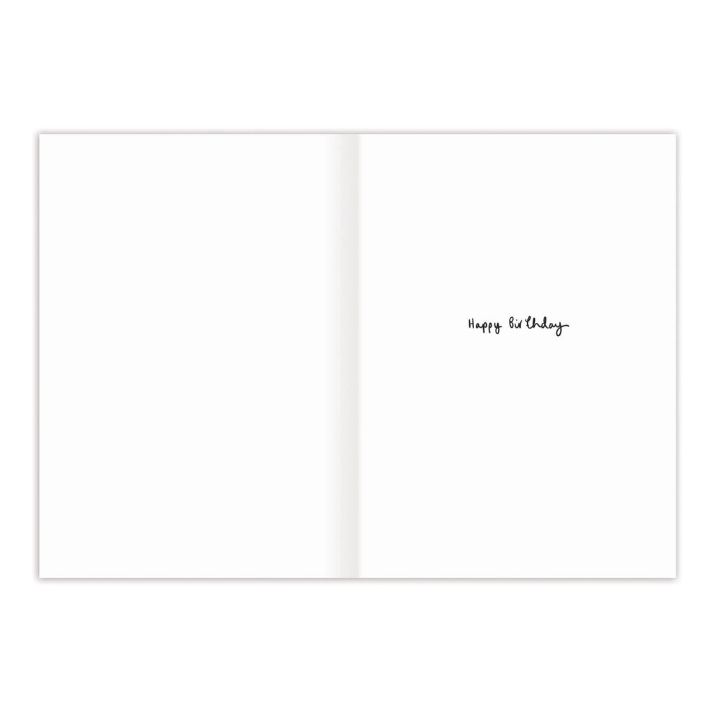 Inside of Starry Night Camping Birthday Card.