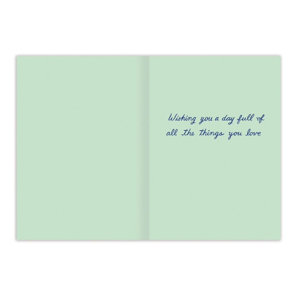 Inside of Sweet Treats Hedgehog Birthday Card.