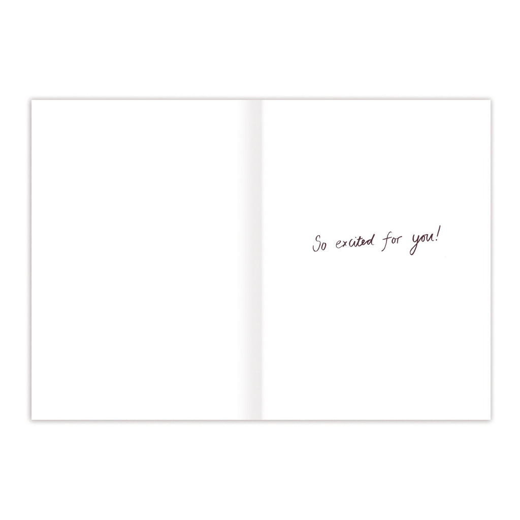 Inside of Watercolor Floral Congrats Card.