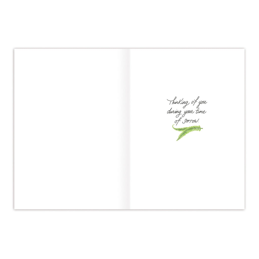 Inside of Woodland Sympathy Card.
