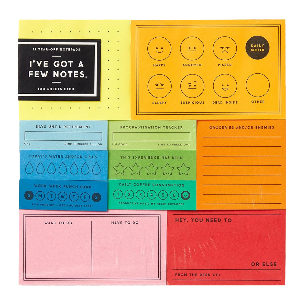 I've Got A Few Notes Tear-off Notepad Set | Brass Monkey – Outer Layer