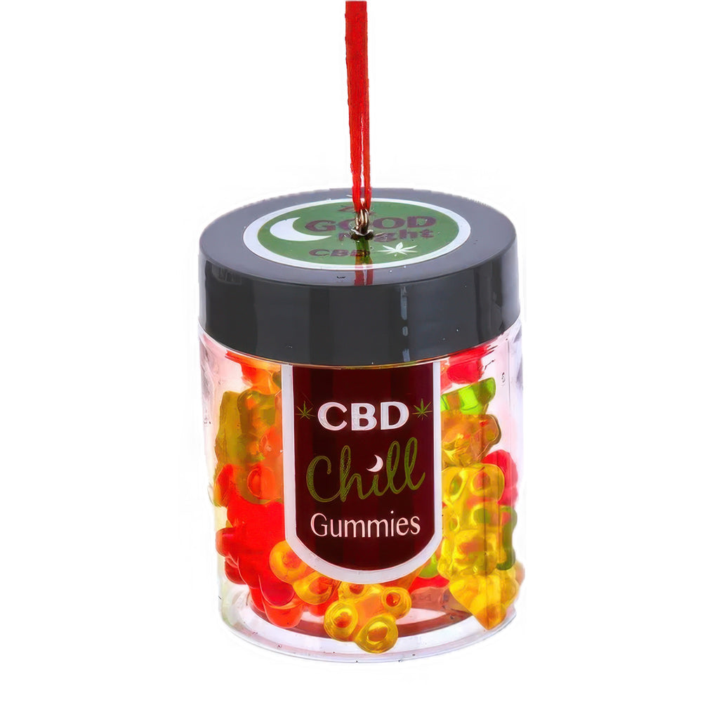 Jar Of Gummies Ornament - CBD Chill.