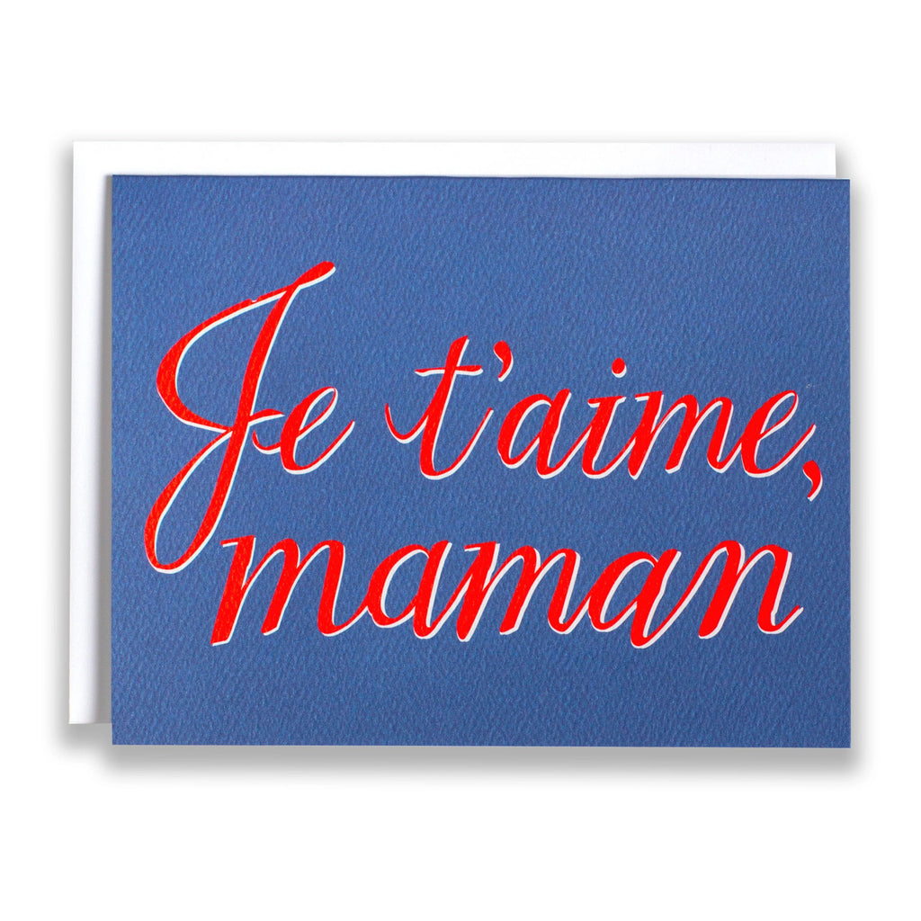 Je T'aime Maman Card.