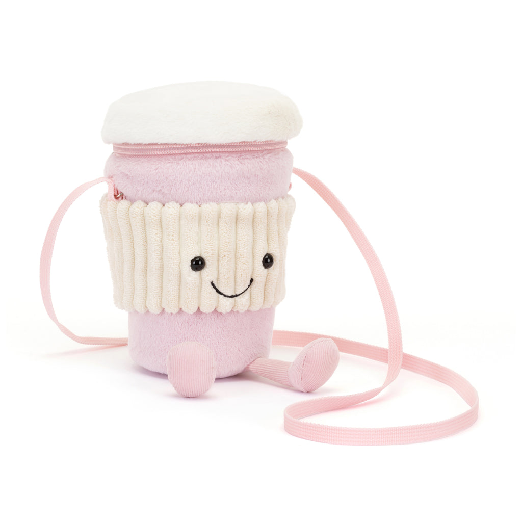 Jellycat Amuseables Coffee-To-Go Pink Bag.