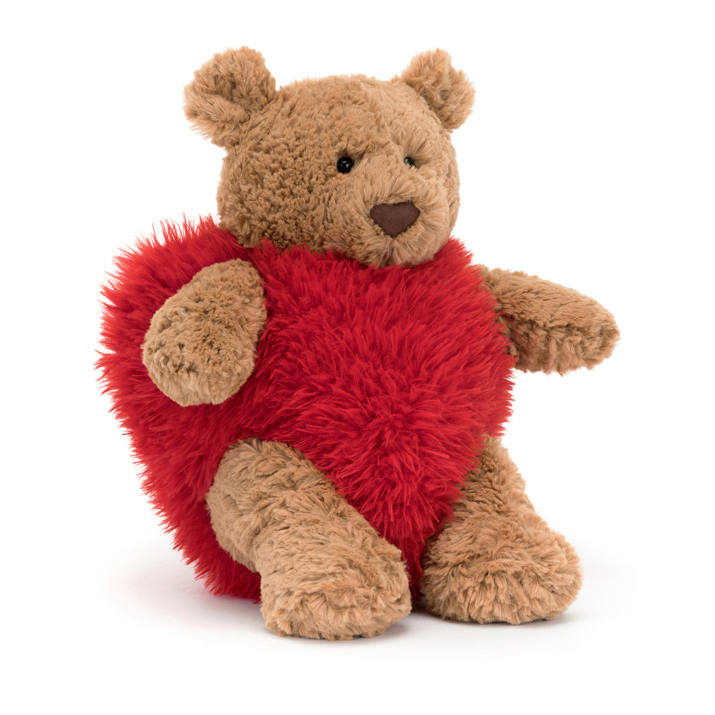 Jellycat Bartholomew Bear Heartthrob.