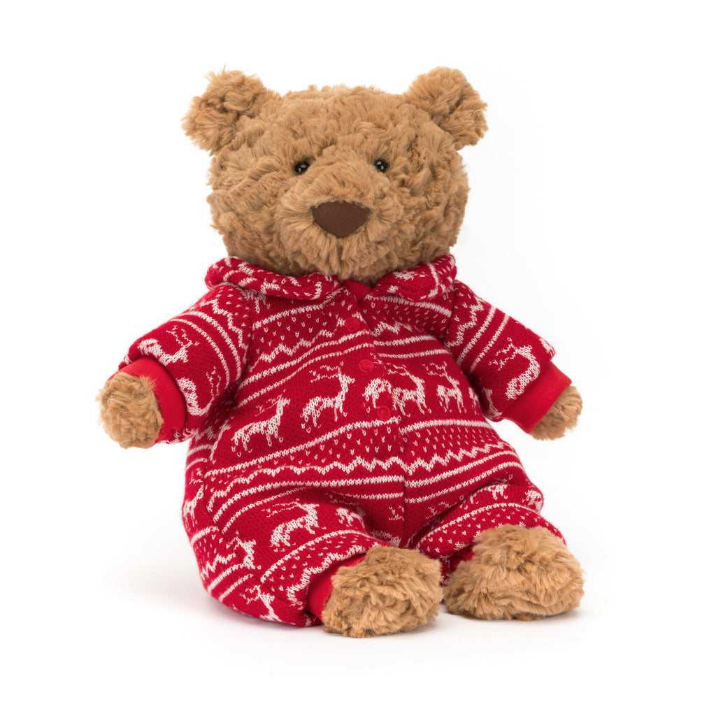 Jellycat Bartholomew Winter Pajamas Bear.