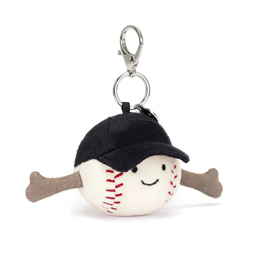 Jellycat baseball bag charm.