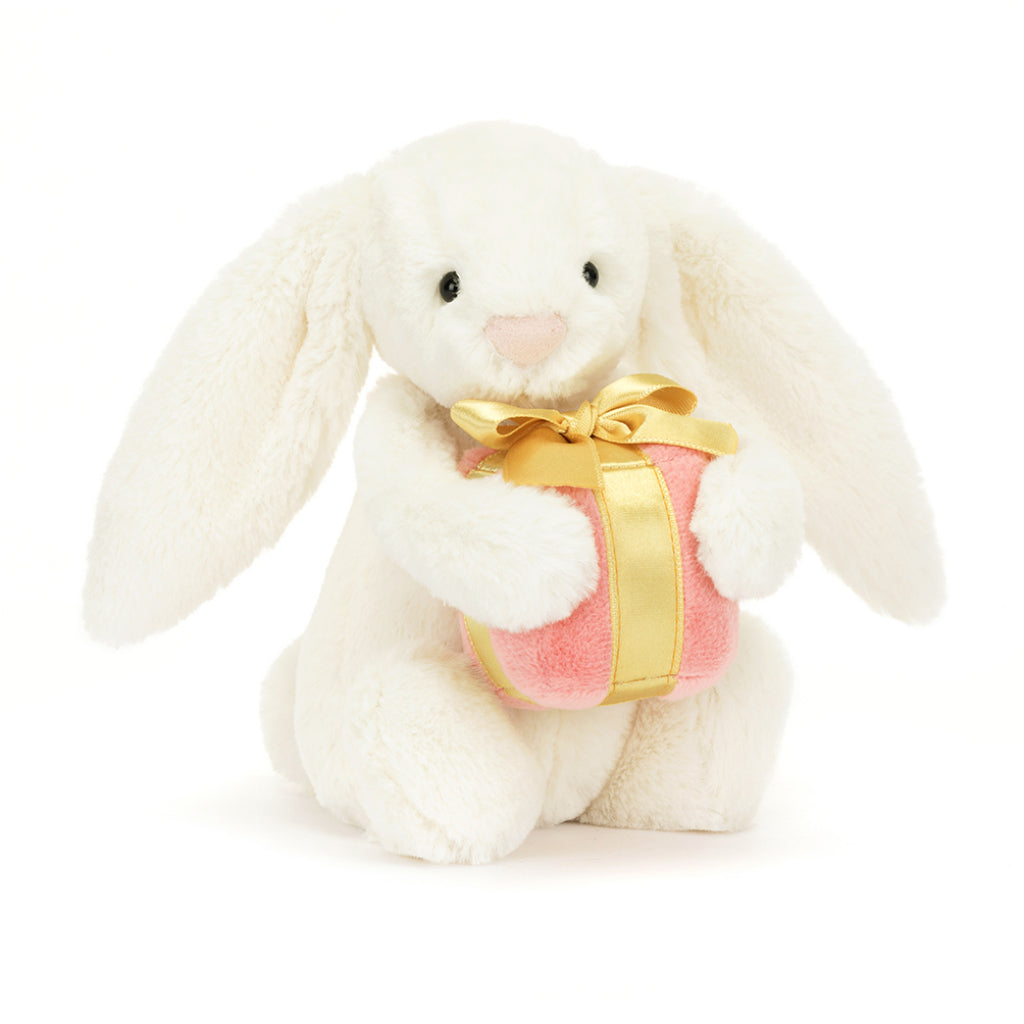 Jellycat Bashful Bunny with Present Little.