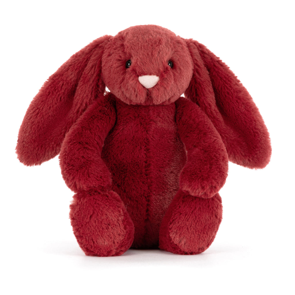 Jellycat Bashful Redcurrant Bunny front view.