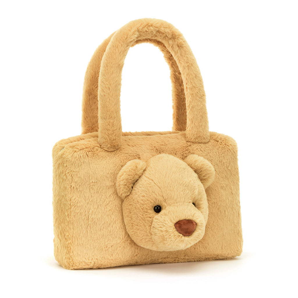 Jellycat bear tote.