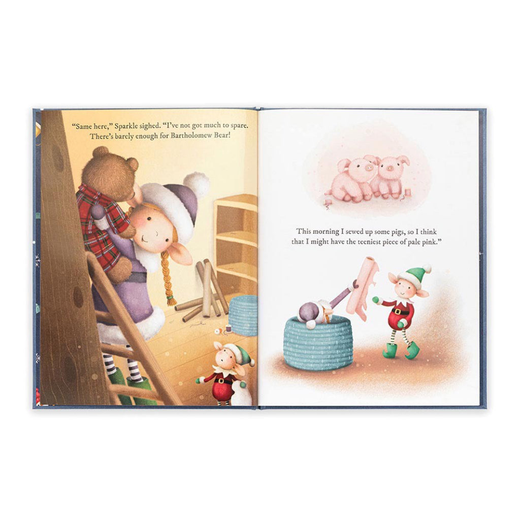 Jellycat Eldo Elf And The Patchwork Bashful Bunny Book spread 2.