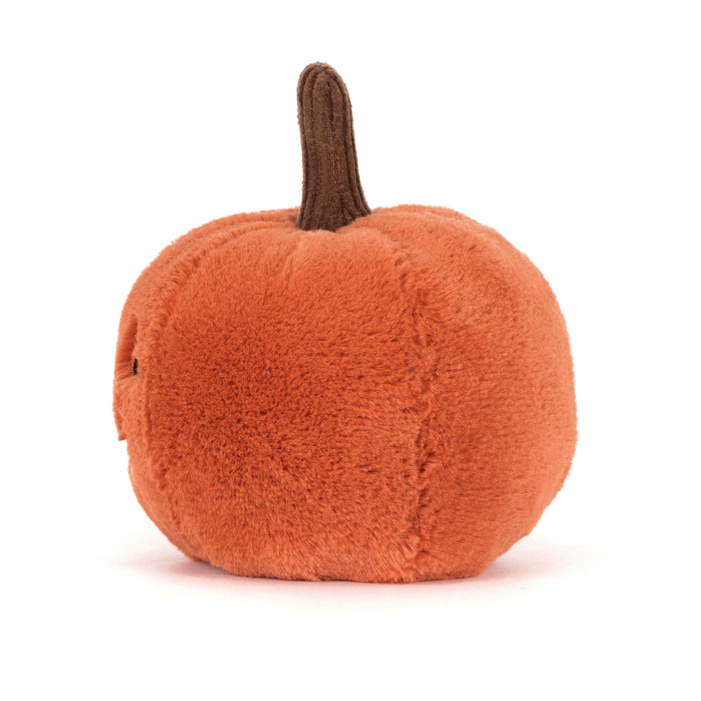 Jellycat Ooky Jack O Lantern side view.