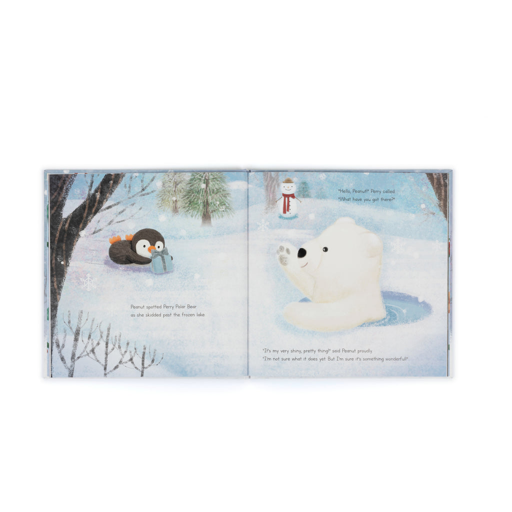 Jellycat Peanut Penguin’s Perfect Present Book spread 1.