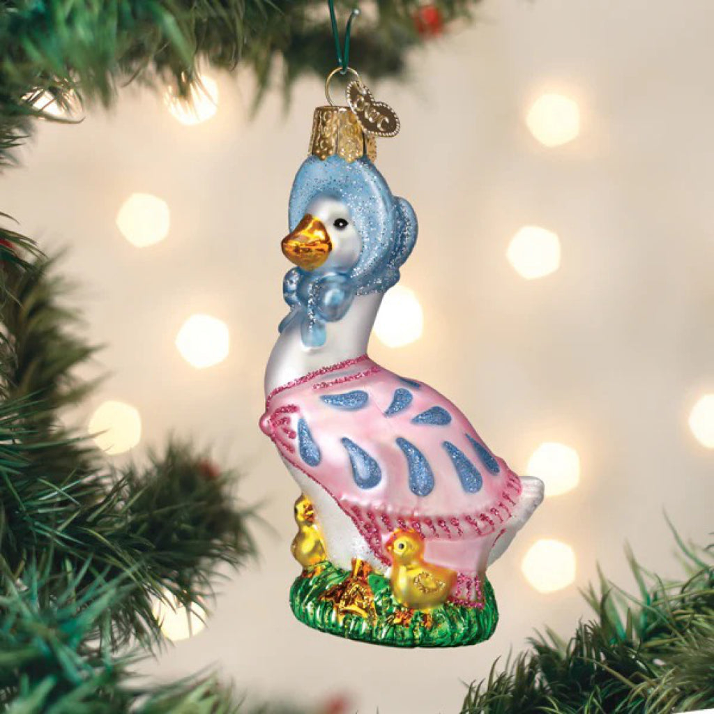 Jemima Puddle Duck Ornament in tree.