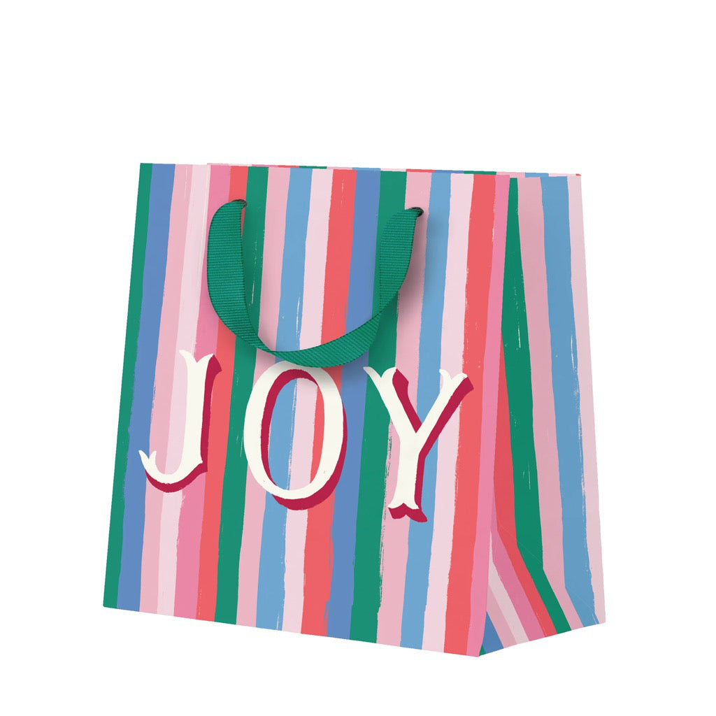 Joy Stripes Mini Gift Bag.