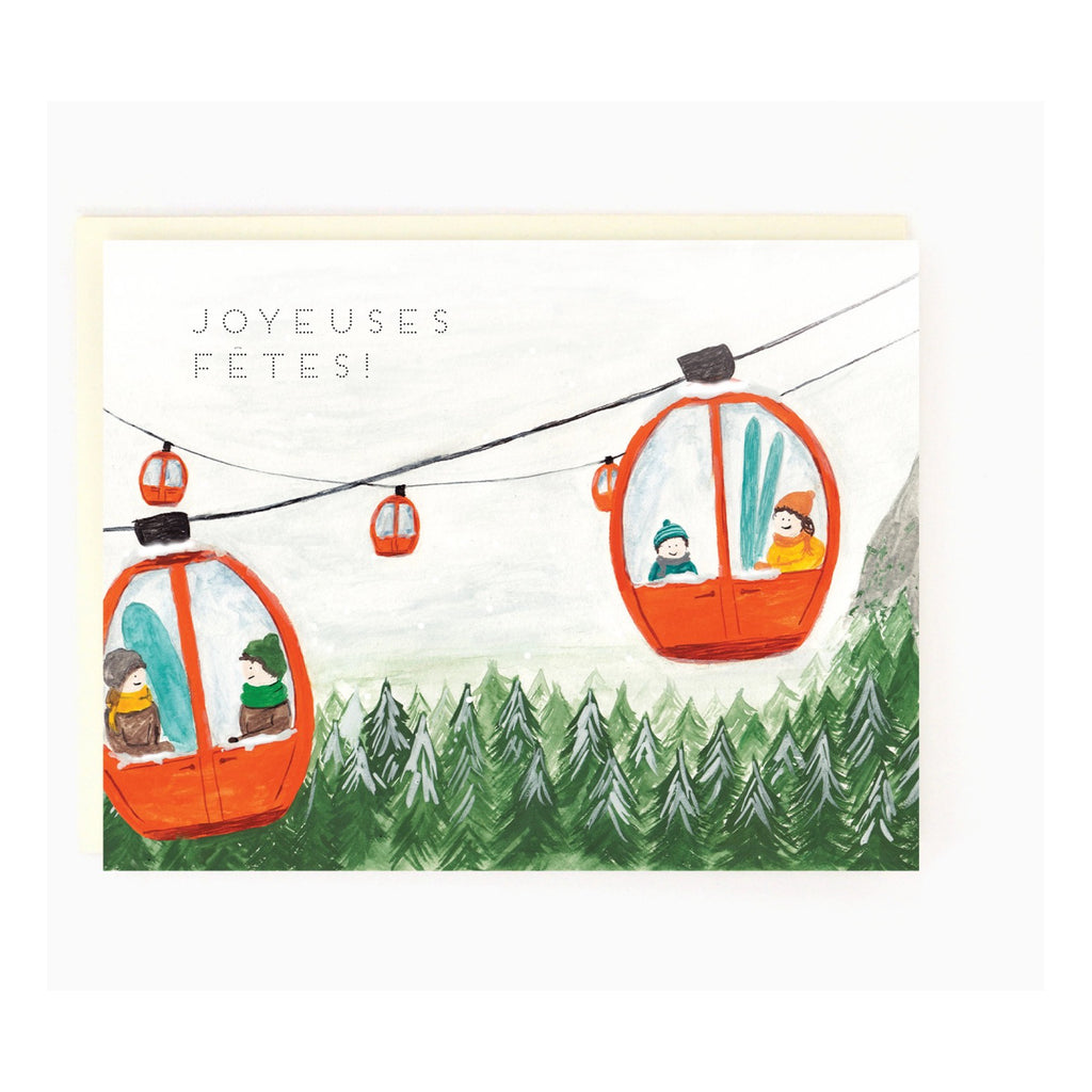 Joyeuses Fêtes Gondola Holiday Card.