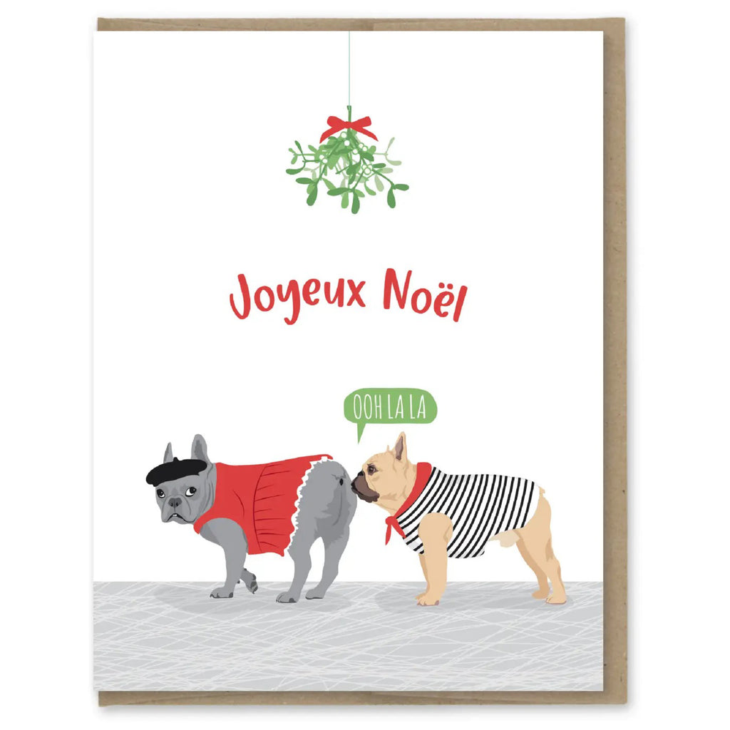 Joyeux Noel French Bulldog Christmas Card.