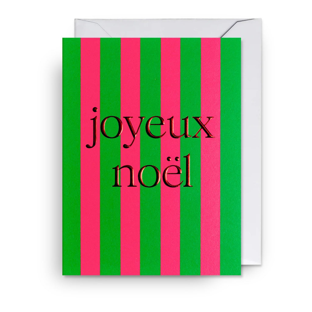 Joyeux Noel Stripes Mini Card.