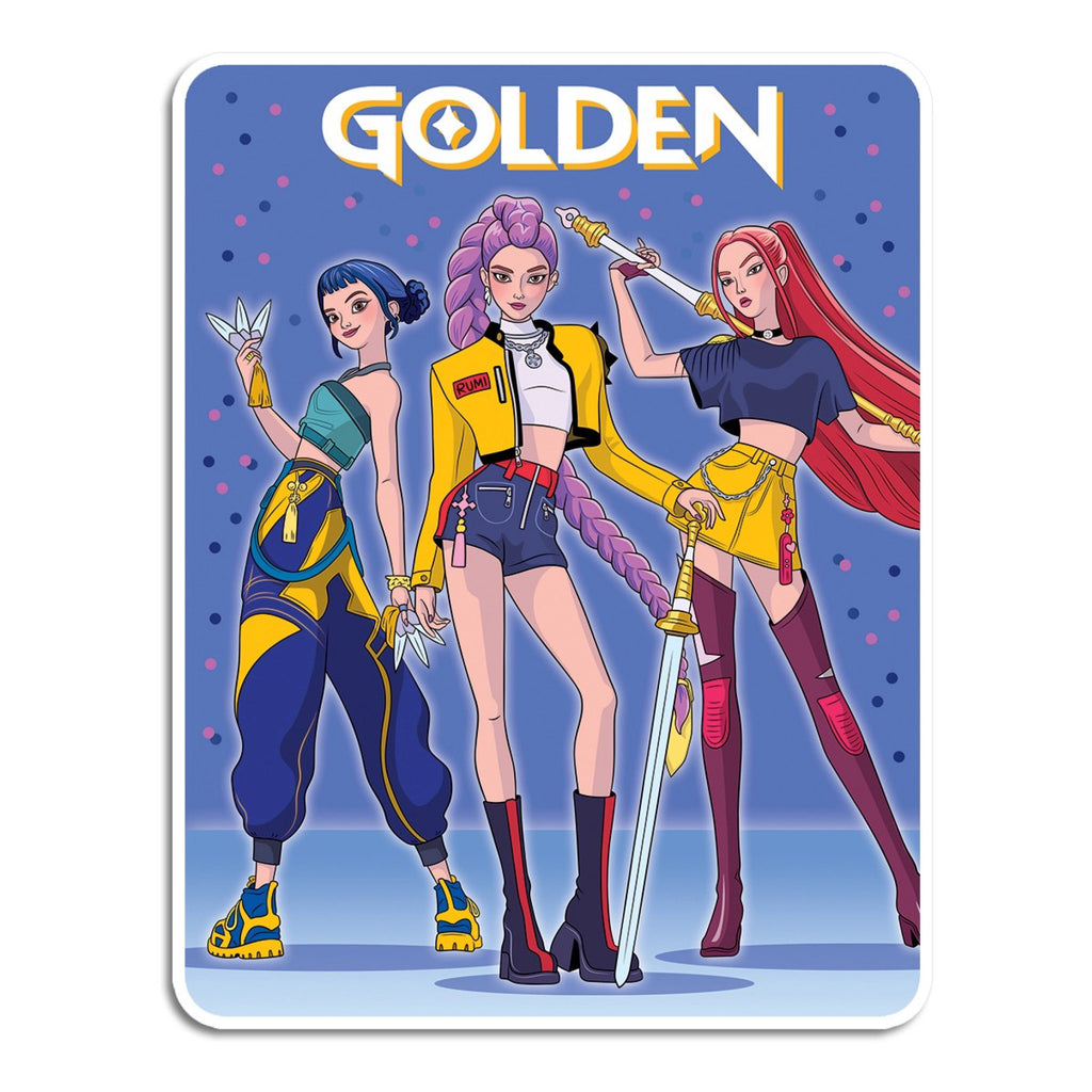 K-Pop Demon Hunters Golden Die Cut Sticker.