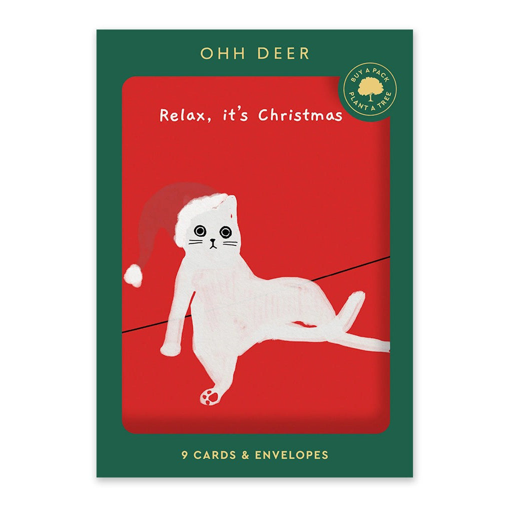 Ken The Cat Christmas Card Set.