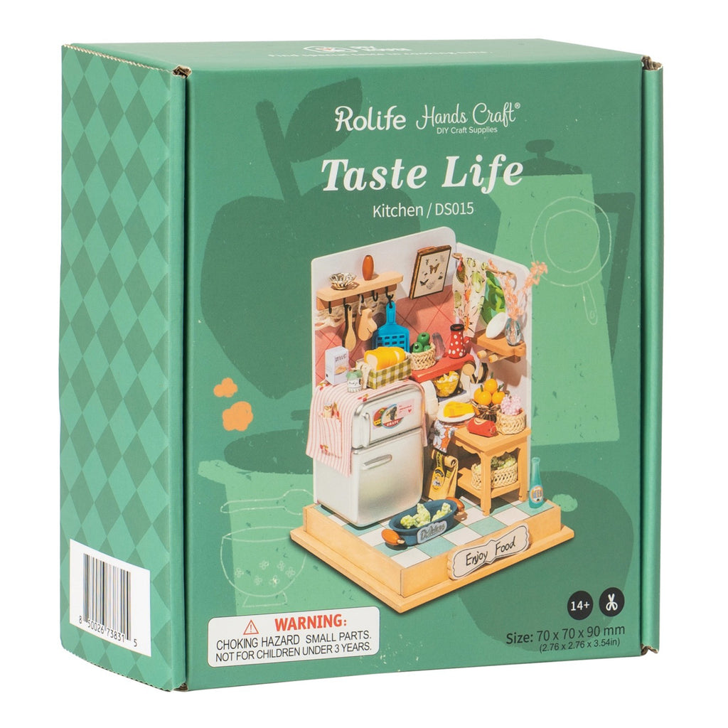 Kitchen DIY Miniature House Kit packaging.