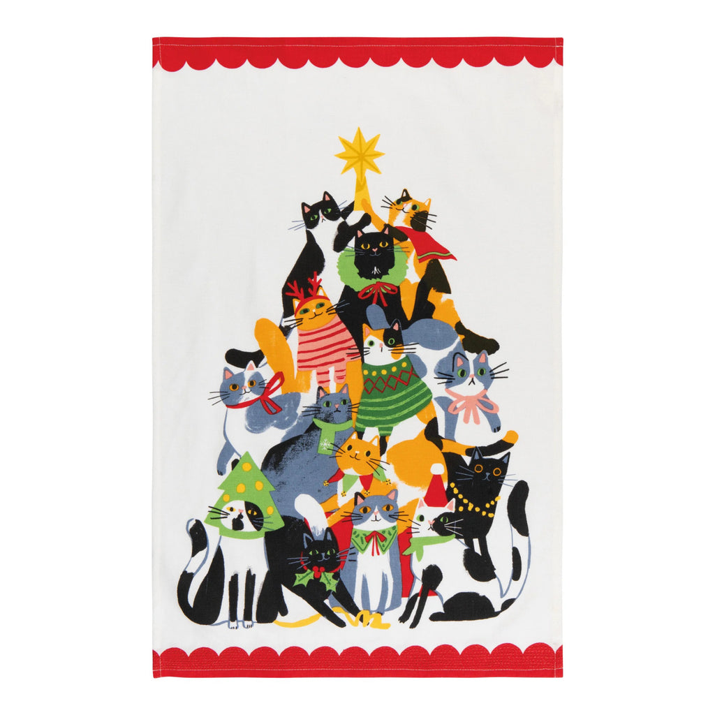 Kitty Carol Christmas Dishtowel
.