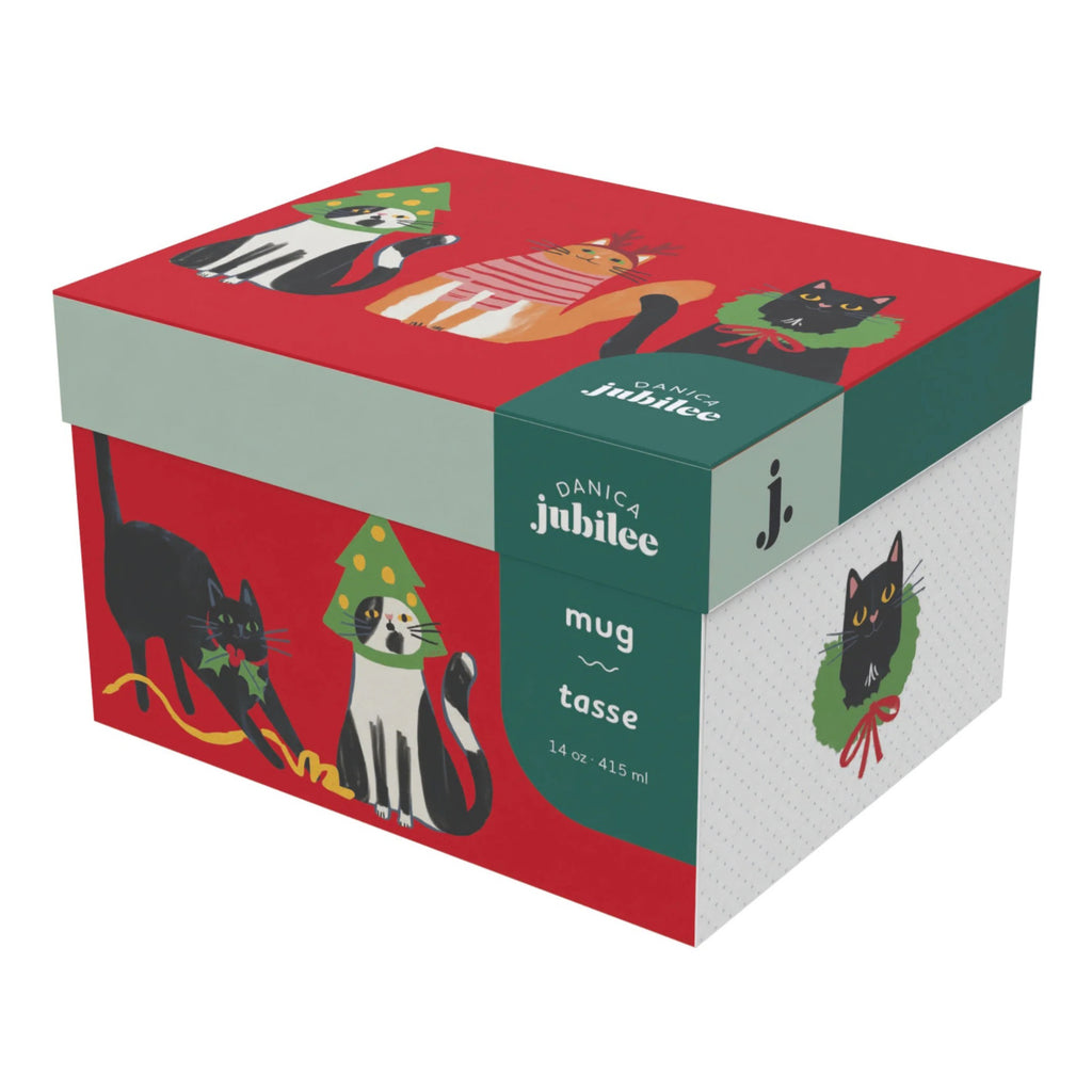 Kitty Carol Christmas Mug in a Box packaging.