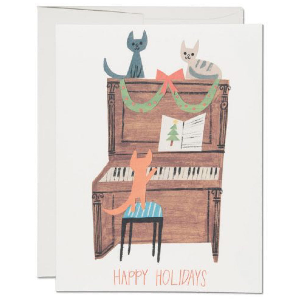 Kitty Carols Holiday Card.