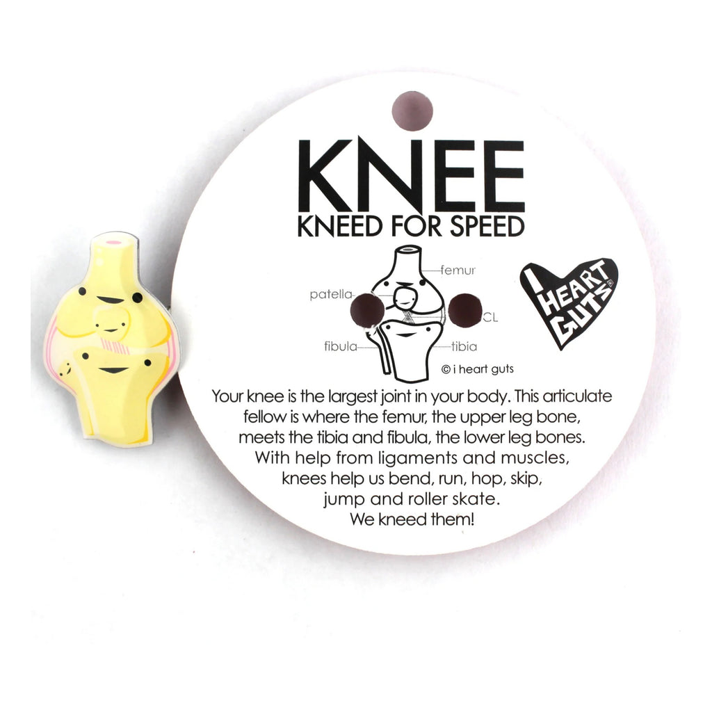 Knee Joint Lapel Pin features.