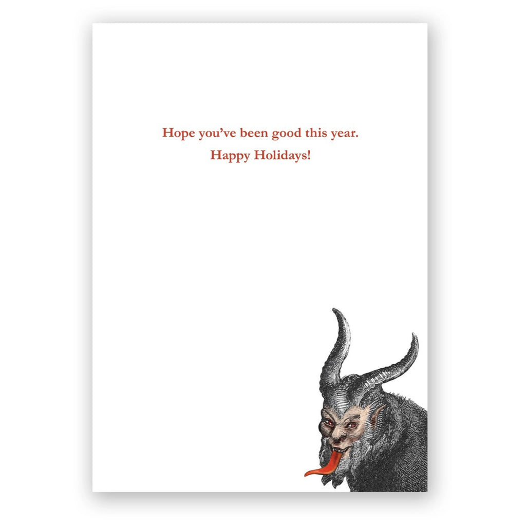 Krampus And Santa Christmas Card inside.