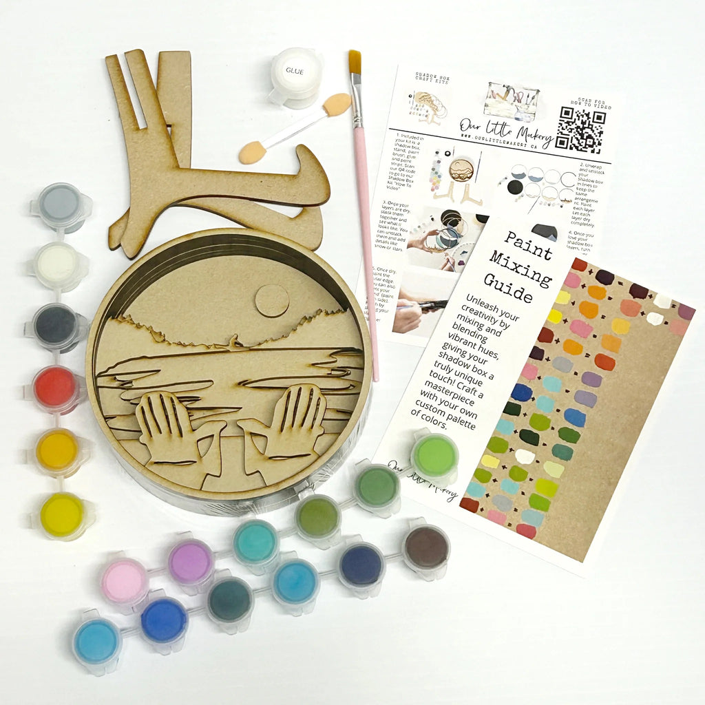 Lake Life Shadow Box Kit contents.