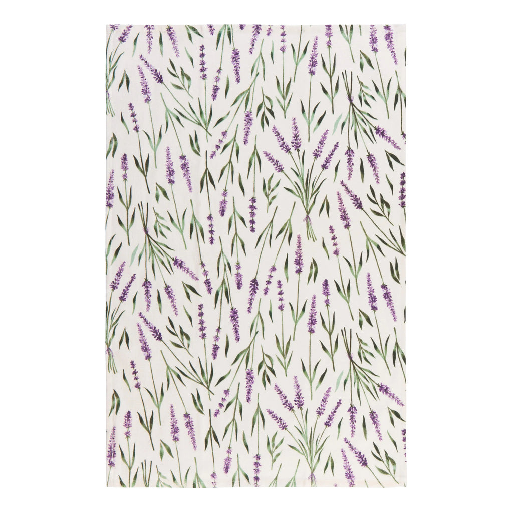 Lavender Printed Terry Dishtowel.