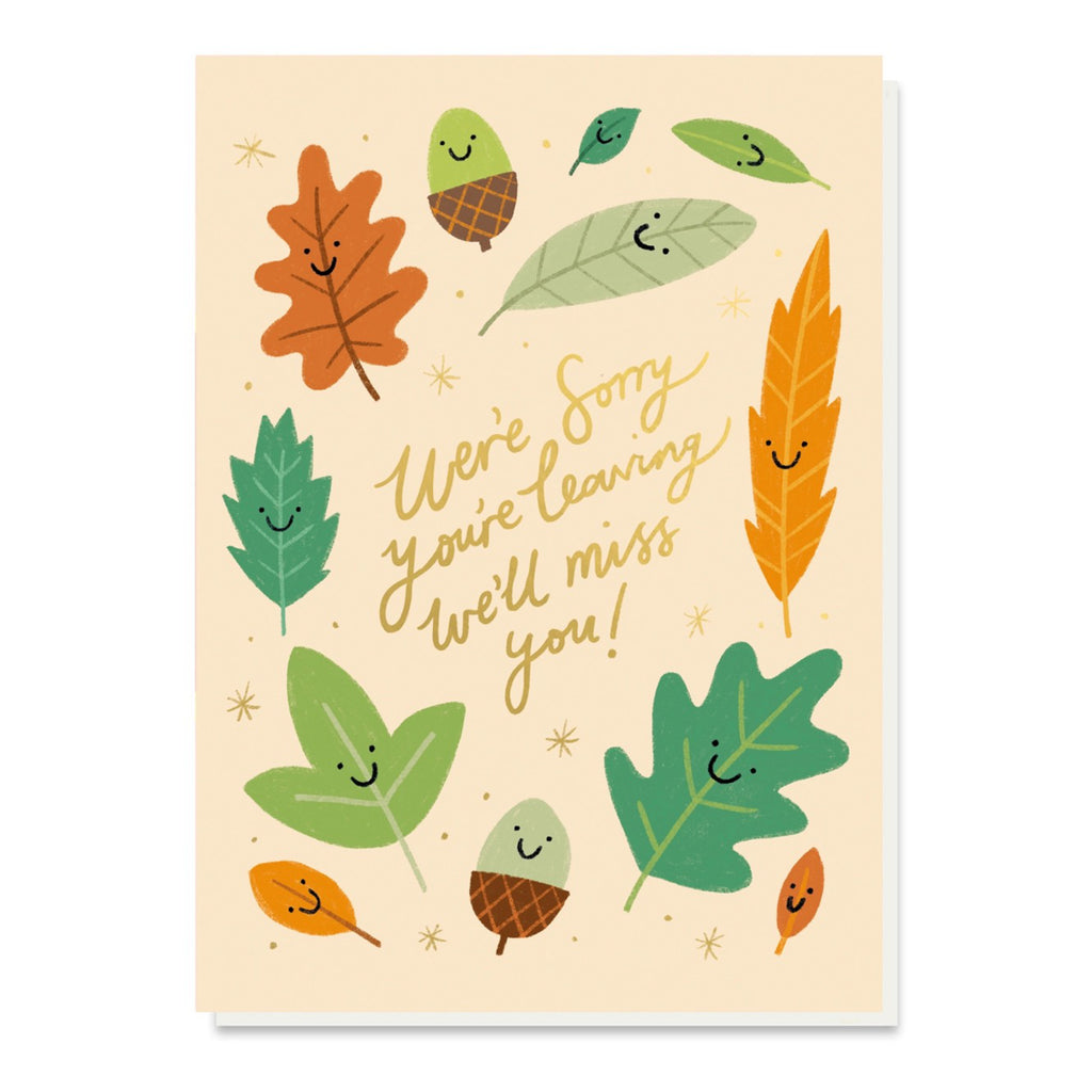 Leaving We'll Miss You Card.