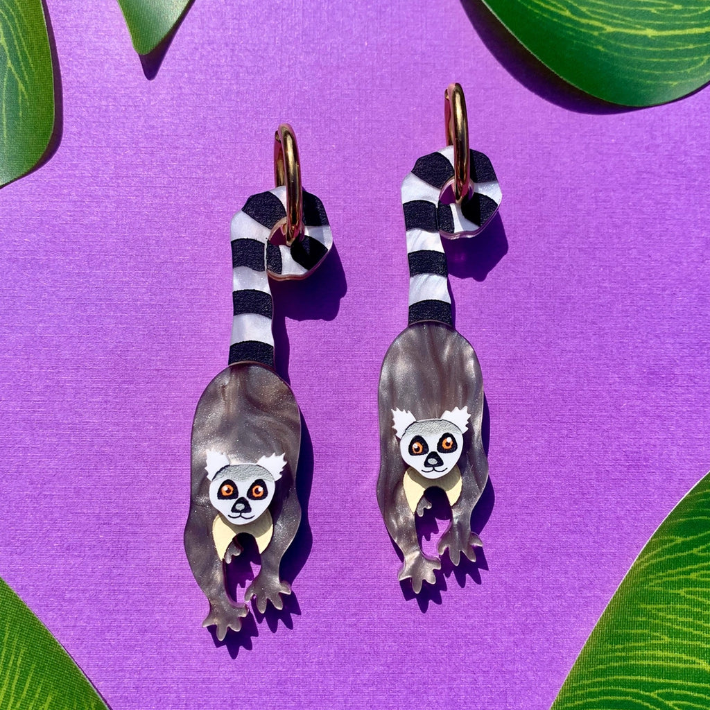 Lemurs Earrings.