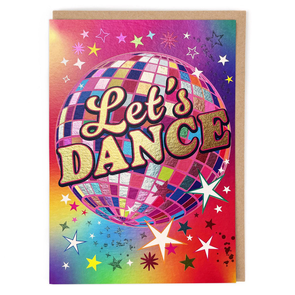 Let's Dance Disco Ball Card.