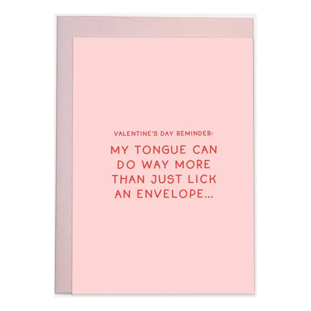Lick An Envelope Valentine's Day Card.