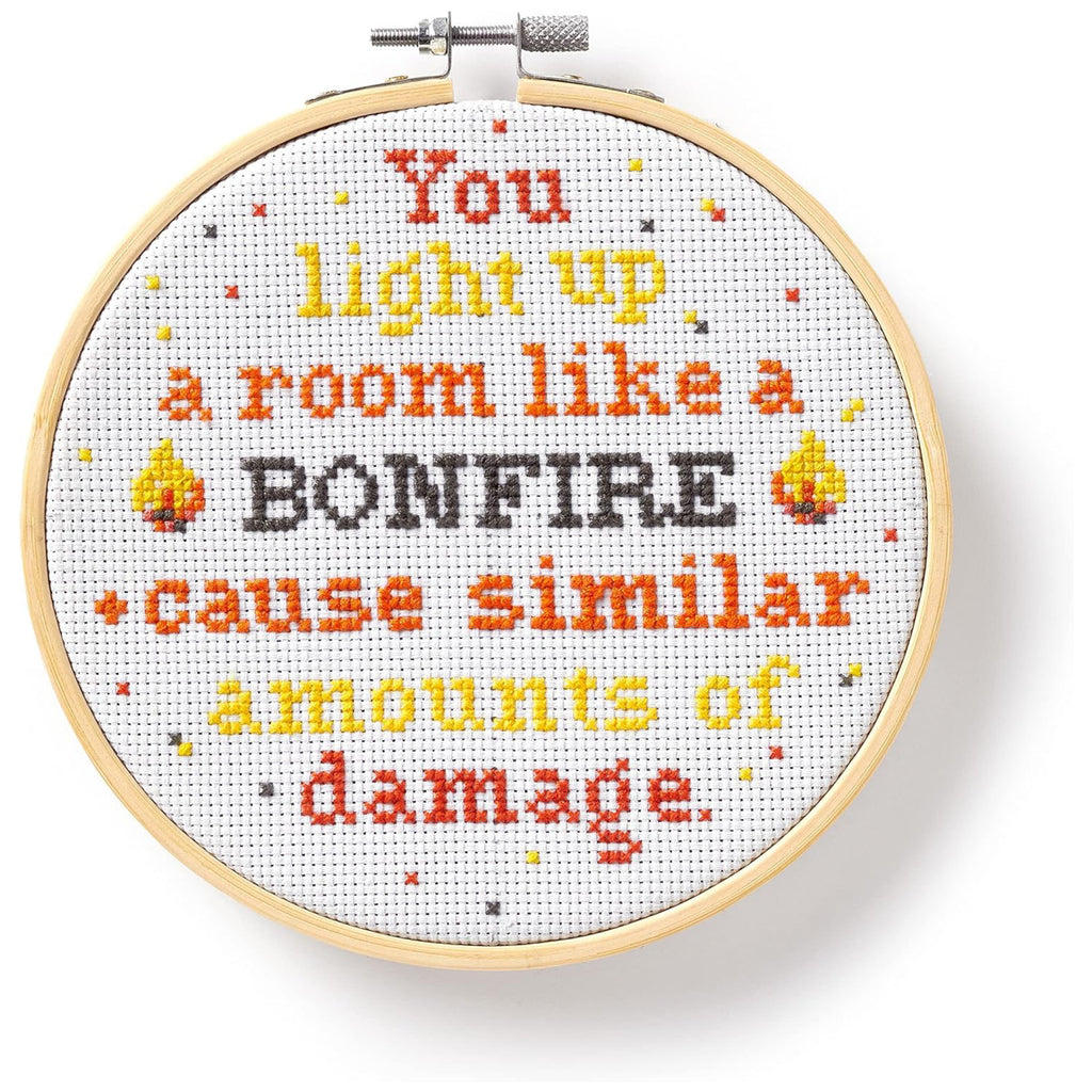 Like a Bonfire Cross Stitch Kit finished.