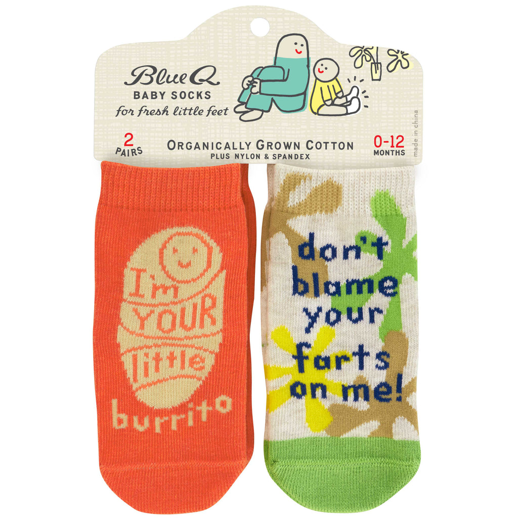 Lil Burrito/Farts Baby Socks.