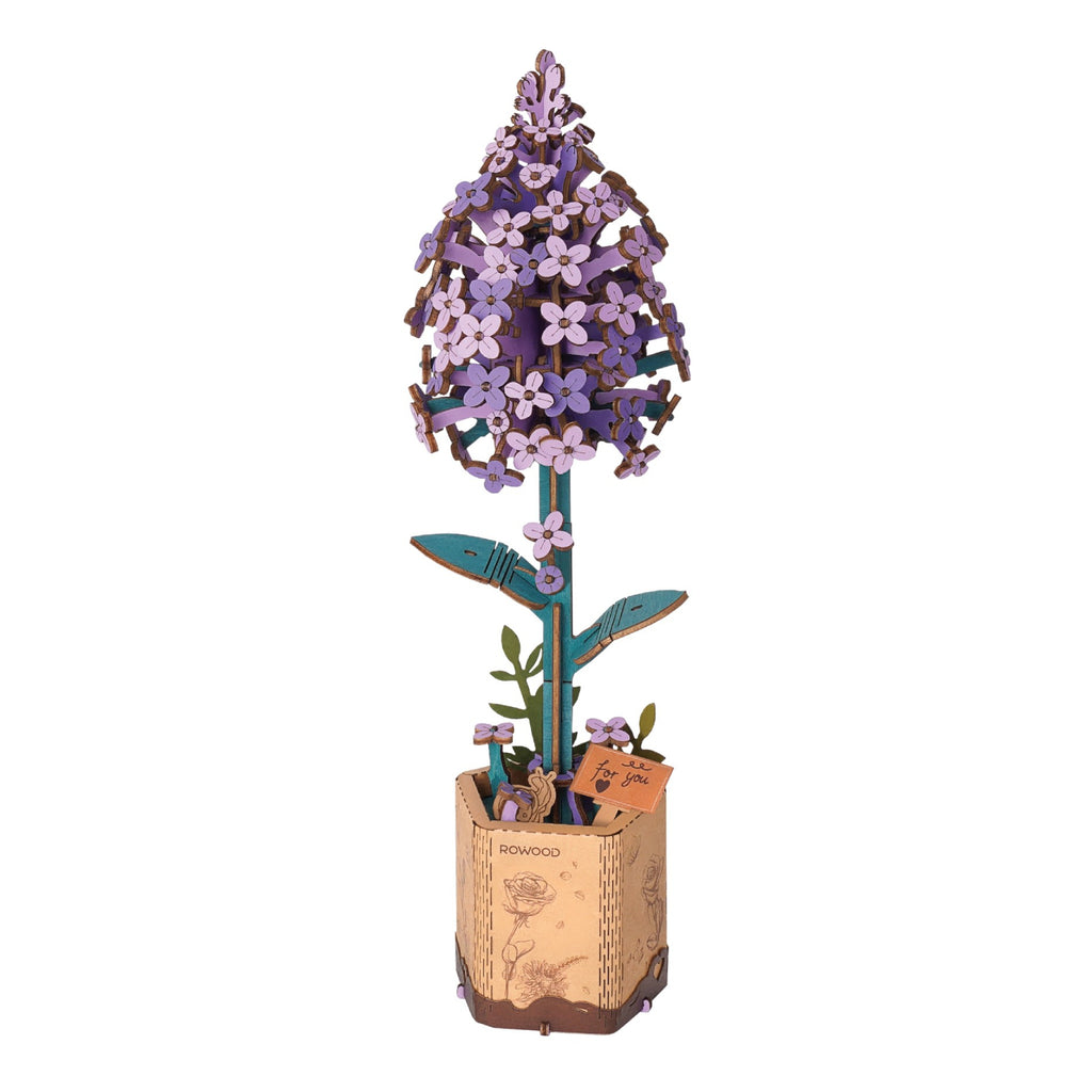 Lilac 3D Wooden Flower Puzzle.