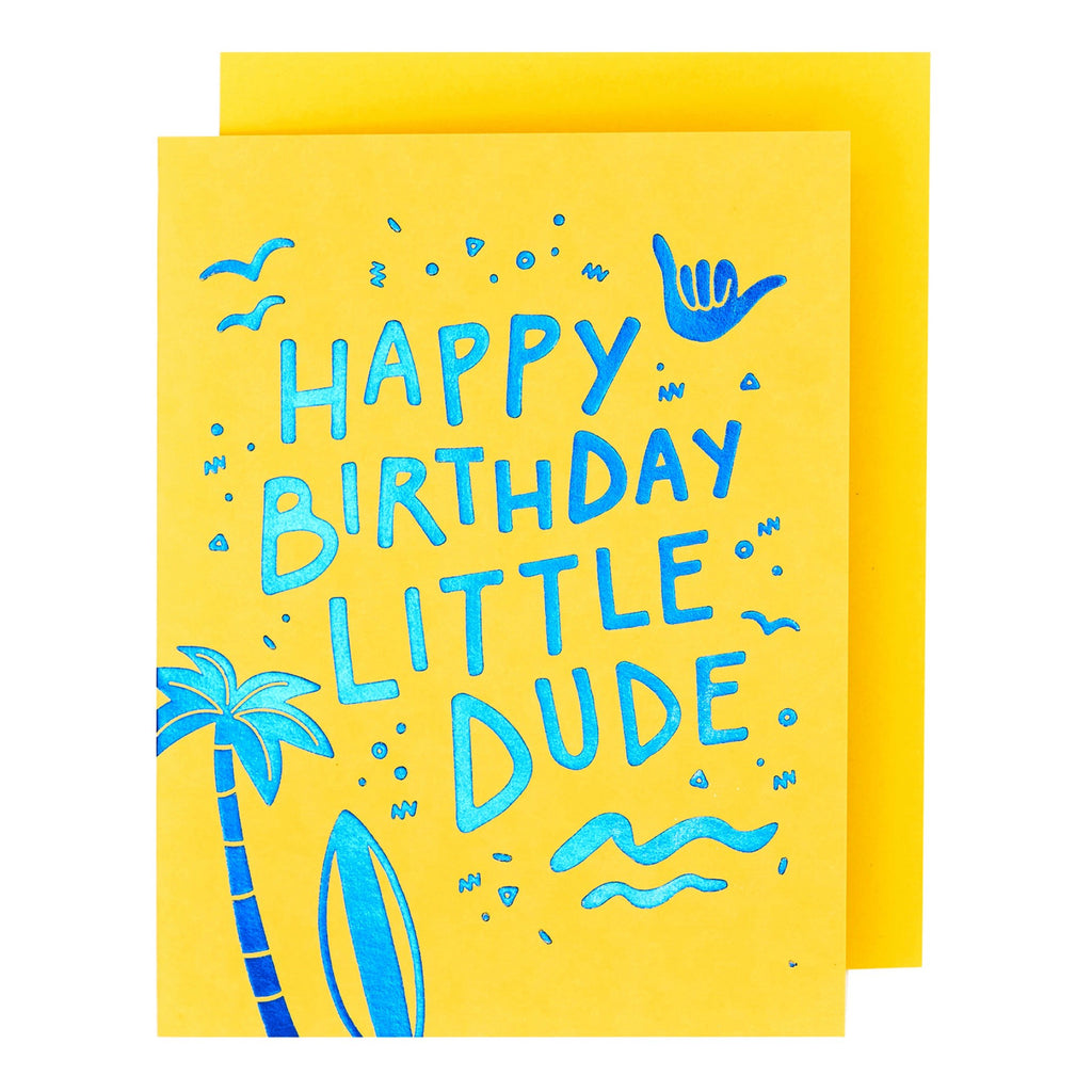 Little Dude Birthday Card.