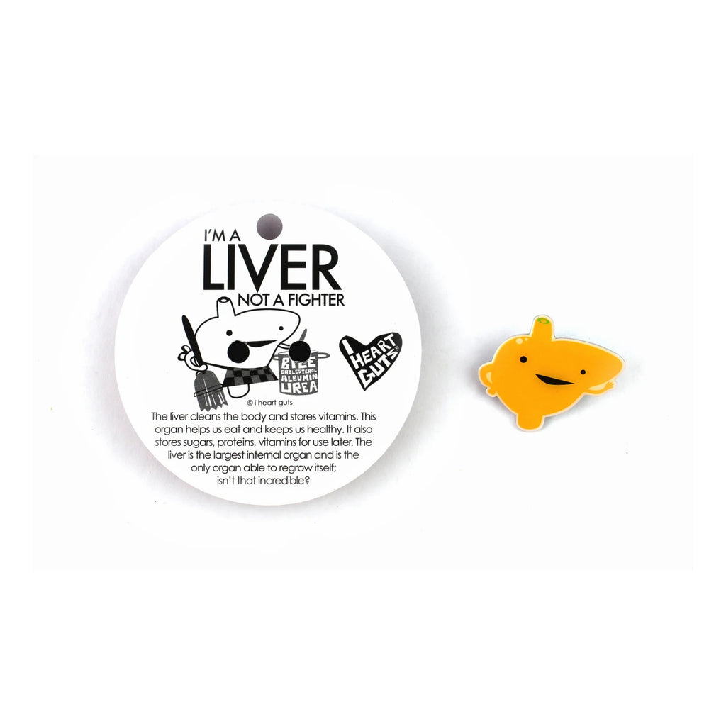 Liver Lapel Pin features.