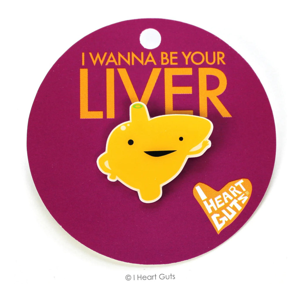 Liver Lapel Pin packaging.