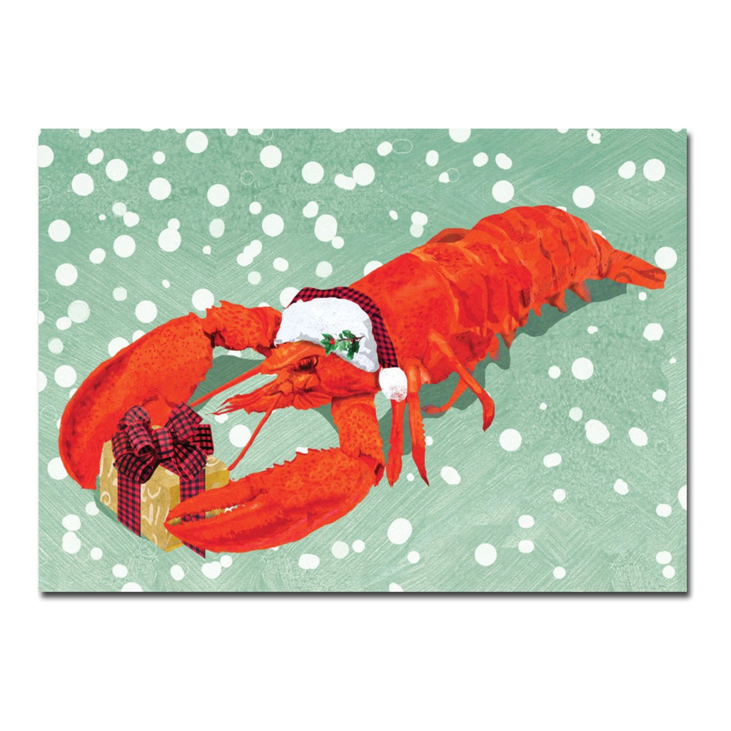 Lobster Present Holiday Card.