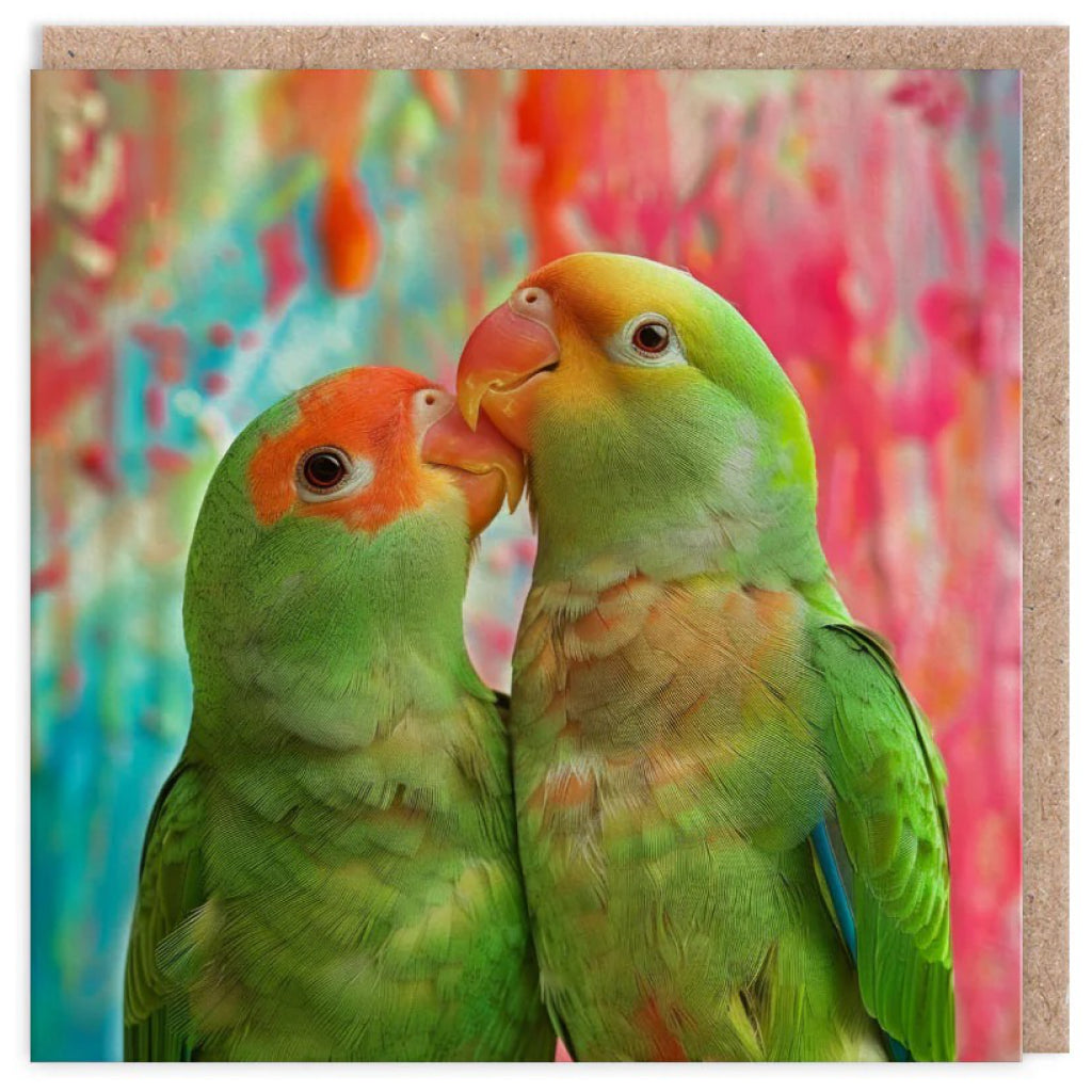Love Birds Blank Card.