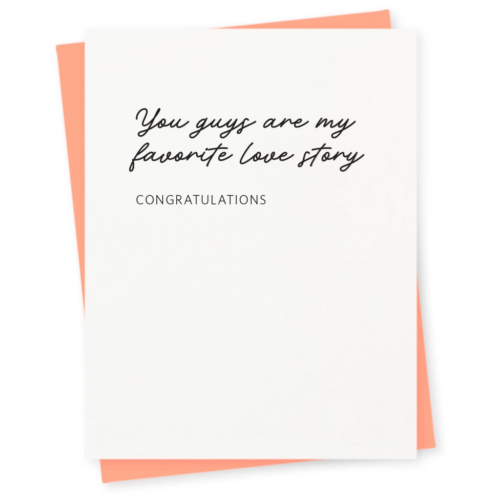 Love Story Wedding Card.