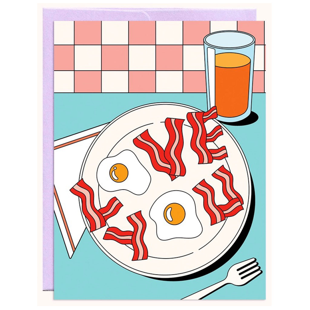 Love You Breakfast Card | Party Mountain Paper – Outer Layer