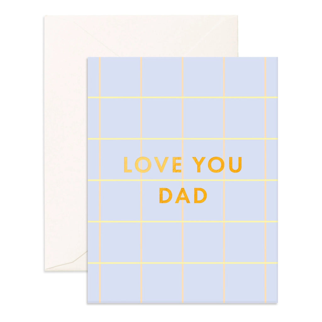 Love You Dad Plaid Greeting Card.